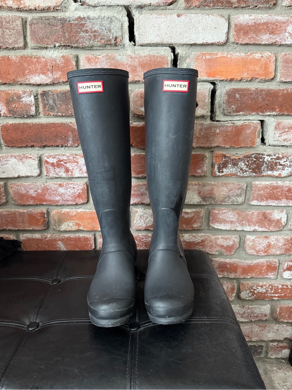 Hunter Tall Matte Black Women's Rain Boots